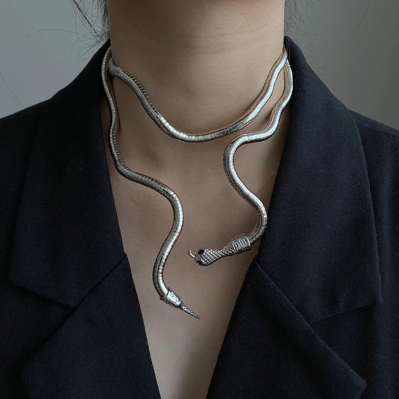 Trendy Snake Necklace Statement