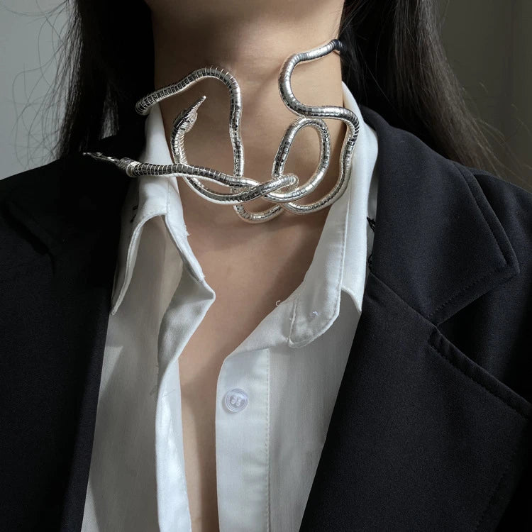 Trendy Snake Necklace Statement