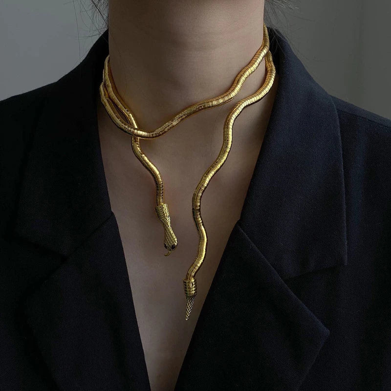 Trendy Snake Necklace Statement