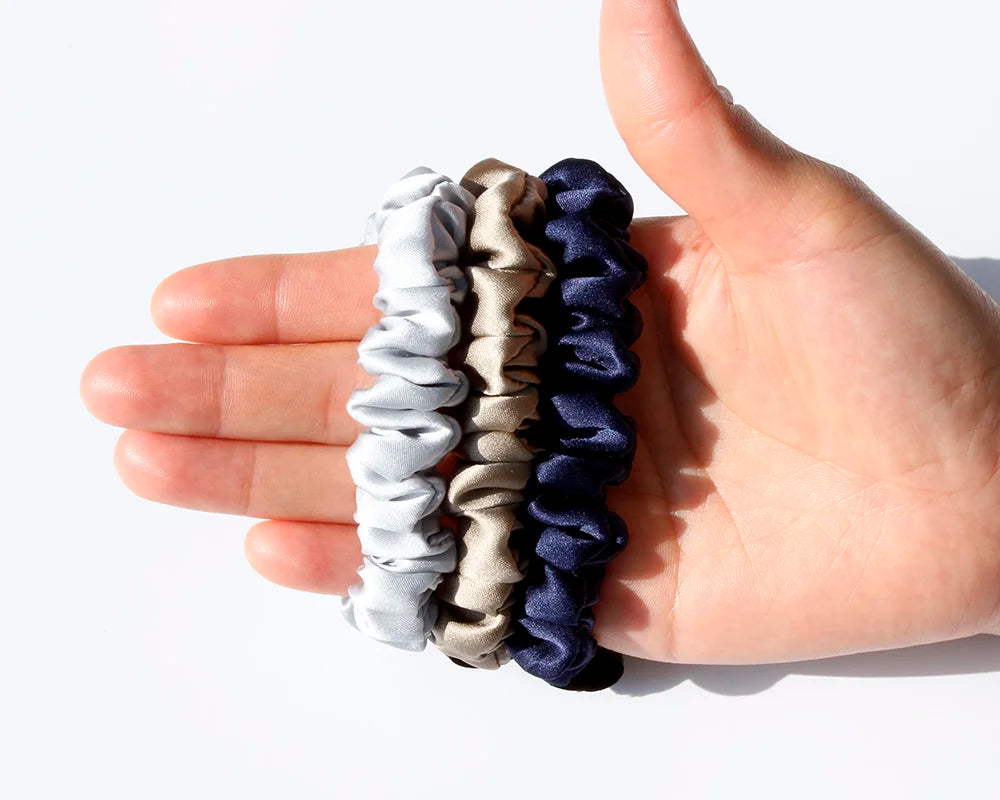 100% Pure Mulberry Silk Scrunchies Hair Ties