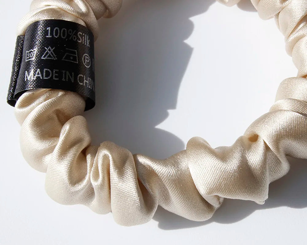 100% Pure Mulberry Silk Scrunchies Hair Ties
