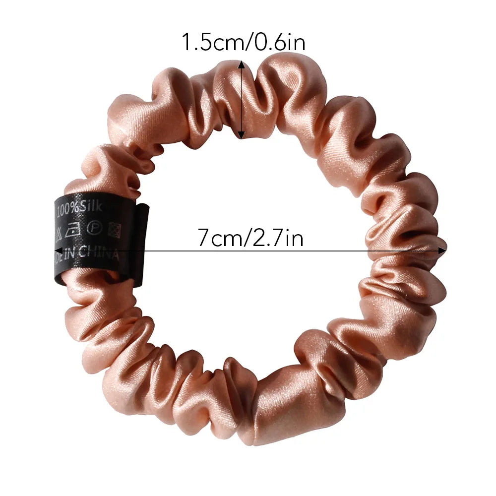100% Pure Mulberry Silk Scrunchies Hair Ties