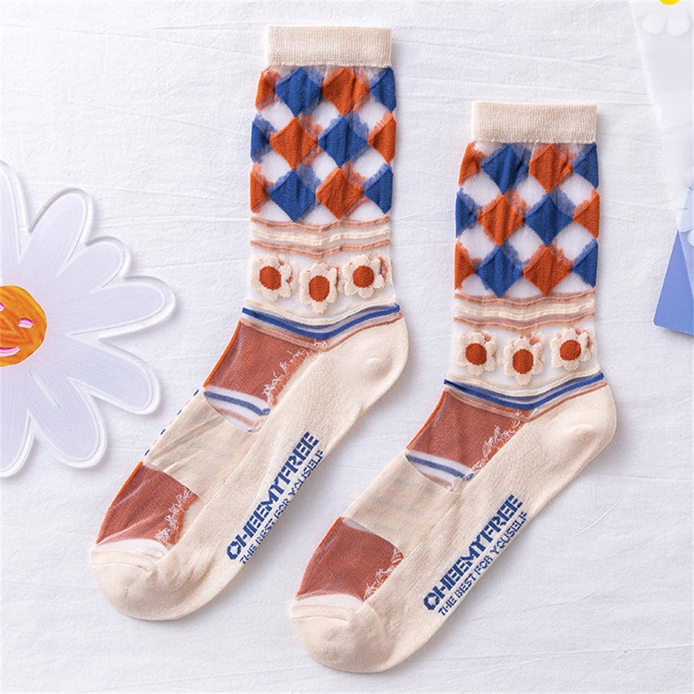 Chic Breathable Lace & Mesh Summer Socks