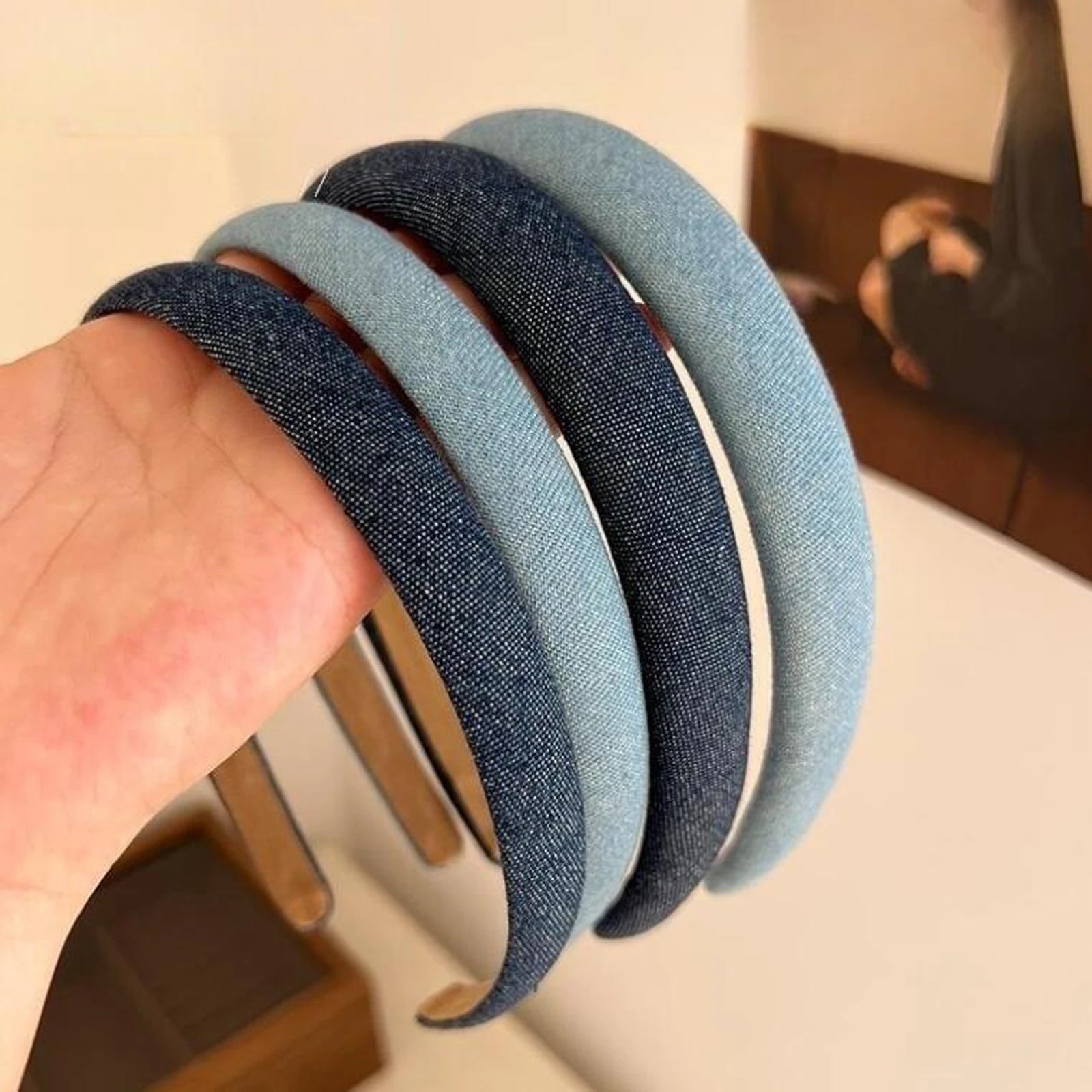 Casual Denim Turban Headband for Women