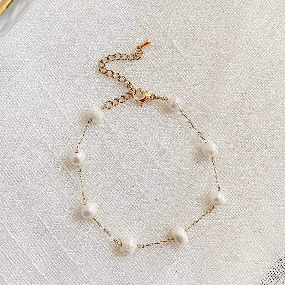 Timeless Freshwater Pearl Choker Necklace On Gold Vermeil Chain