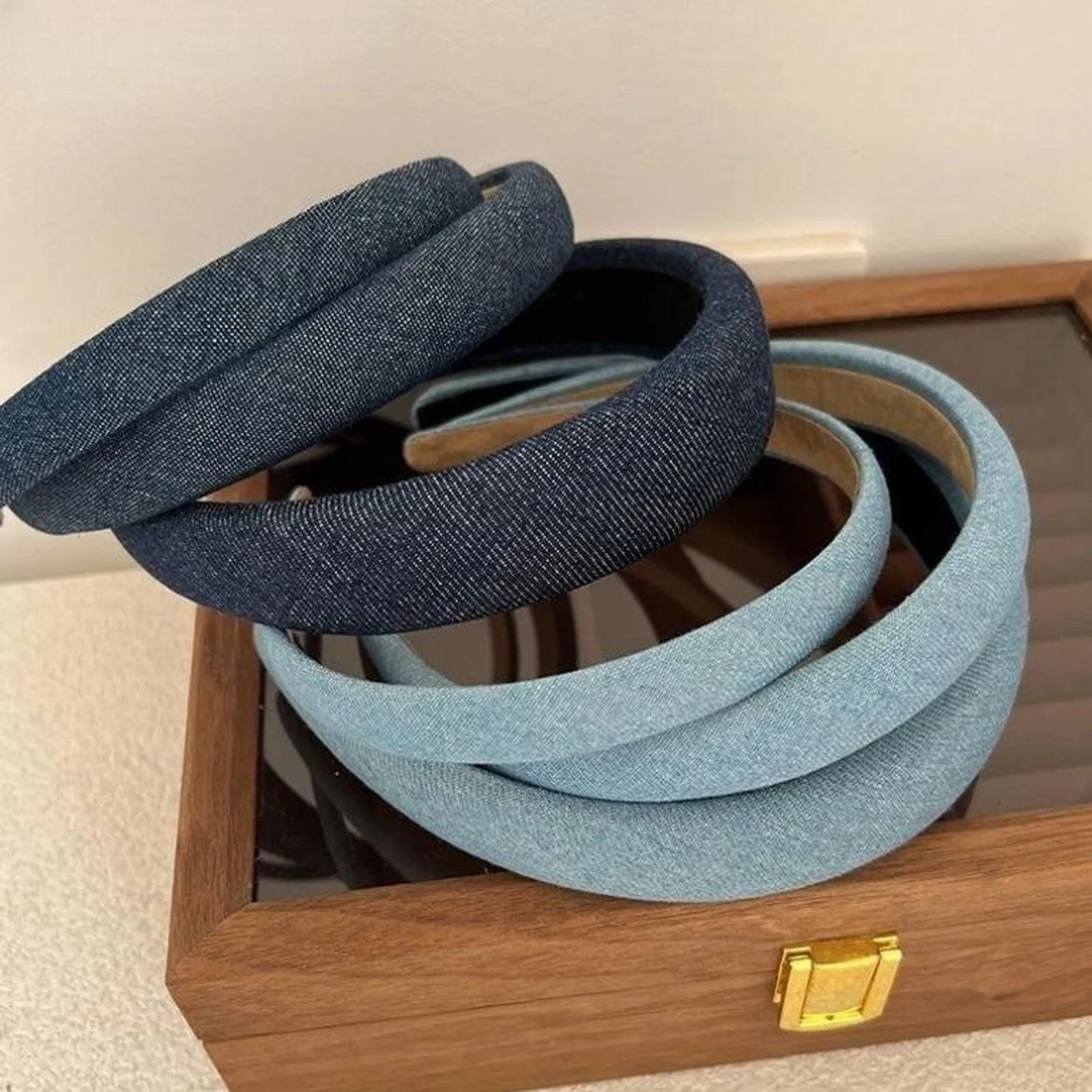 Casual Denim Turban Headband for Women