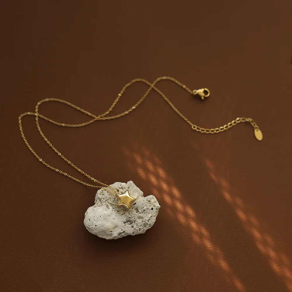 Celestial Elegance: The Lucky Five-Point Star Pentagram Necklace