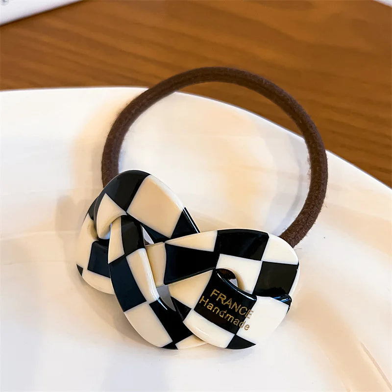 Cross Twist Braided Ponytail Tie