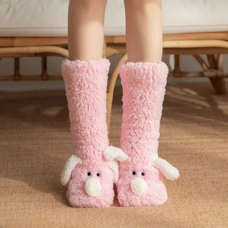 Cozy Floor Puppy Socks for Adults - Lounge Edition