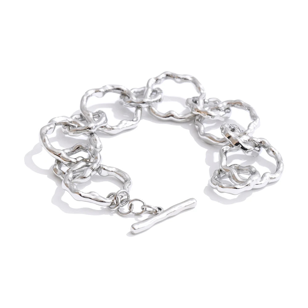 Premium Waterproof Artisan Chain Bracelet with Toggle Clasp