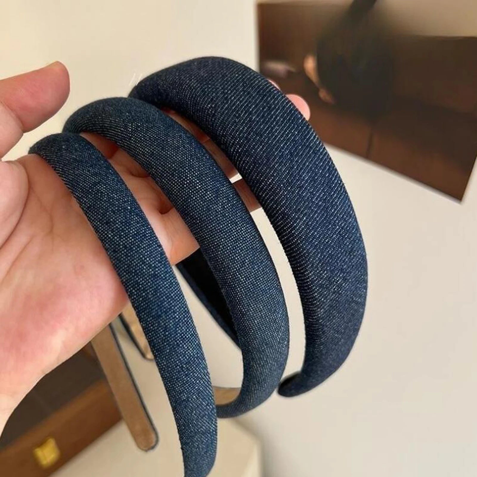 Casual Denim Turban Headband for Women