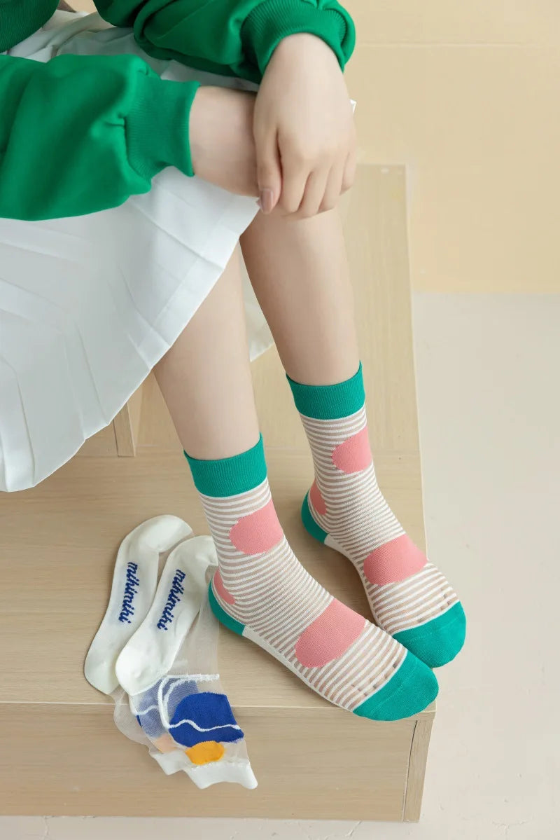 Japanese Harajuku Style Ultra-Thin Breathable Summer Socks