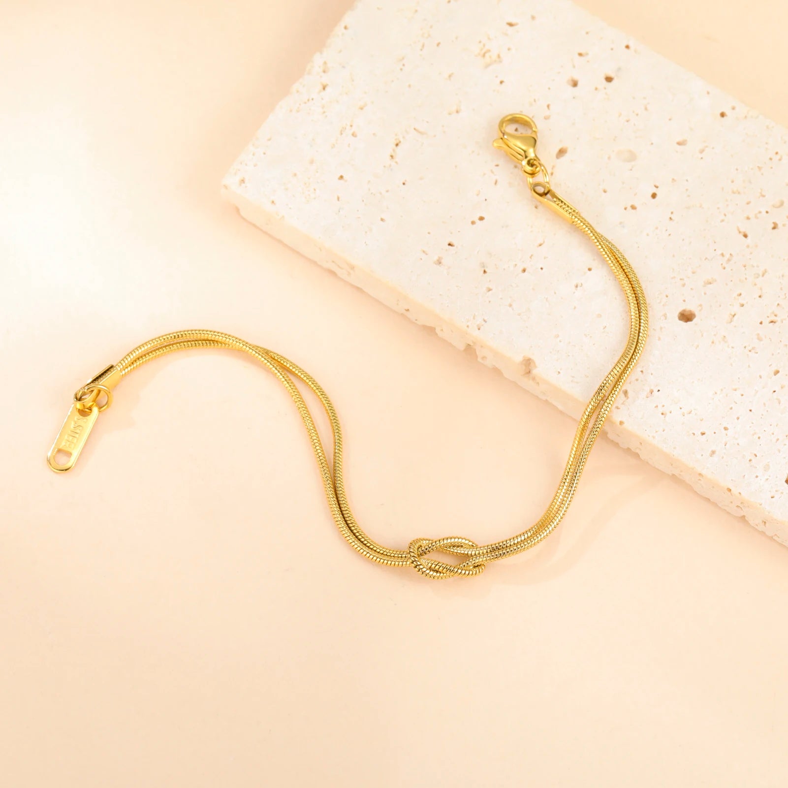 Skyrim Double Snake Chain Love Knot Bracelet