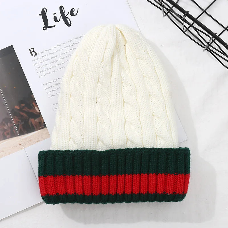 Cozy Striped Winter Beanie Hats