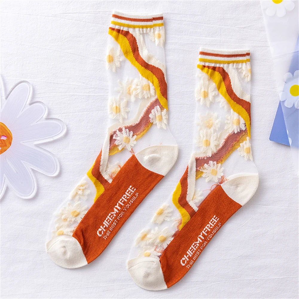 Chic Breathable Lace & Mesh Summer Socks