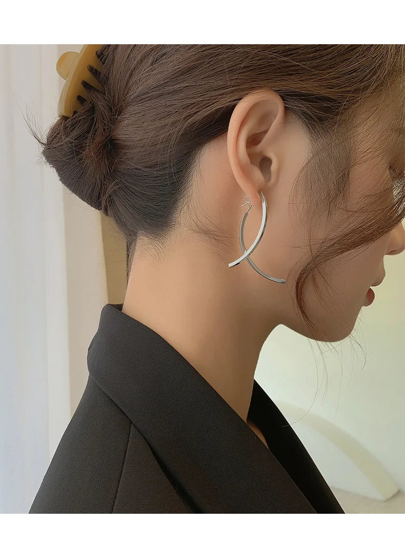 Punk Big Star Stainless Steel Stud Earrings