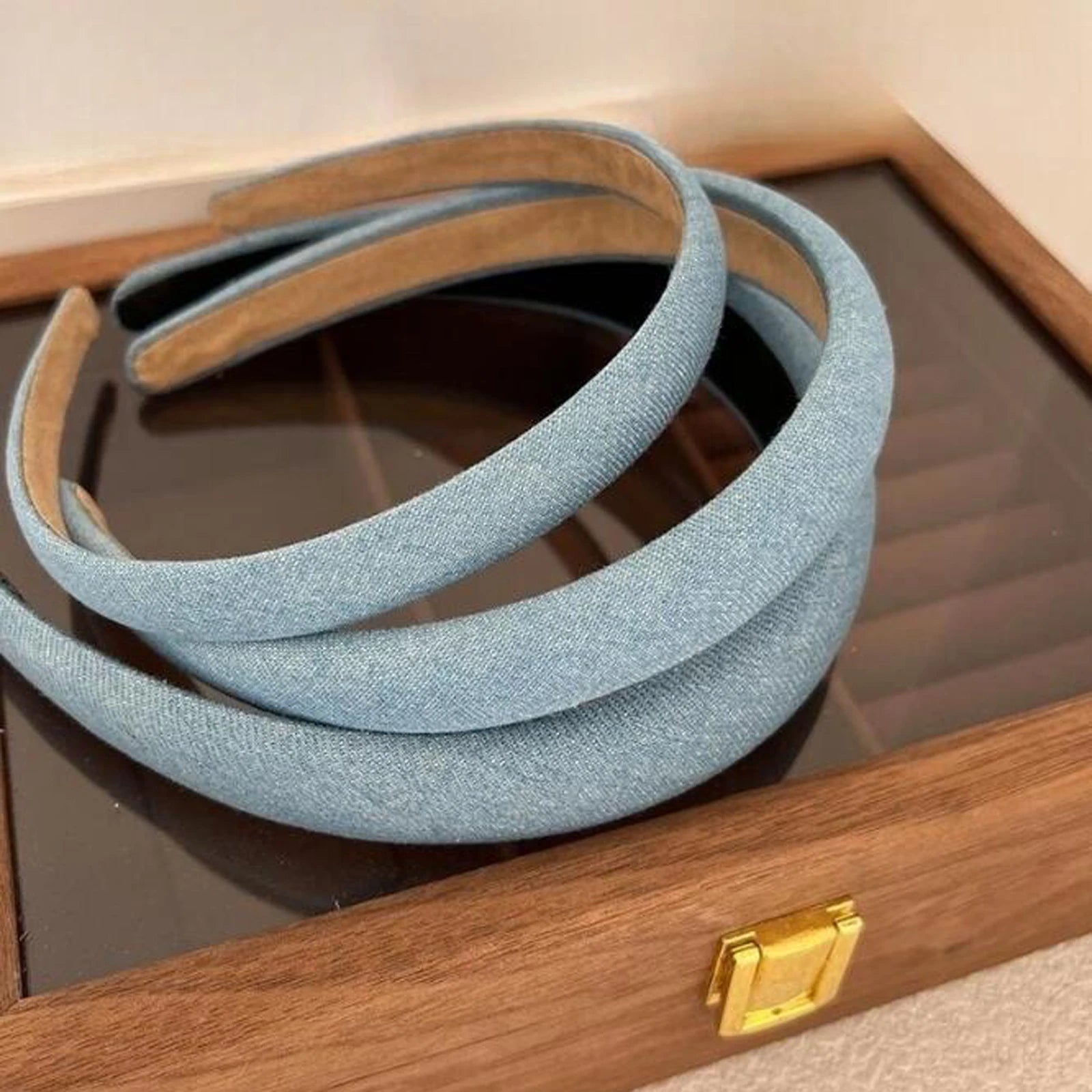 Casual Denim Turban Headband for Women