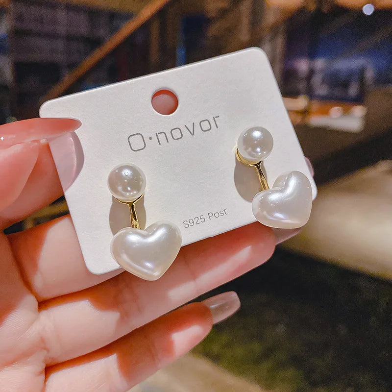 Retro Gold and Silver Multi-Circle Stud Earrings