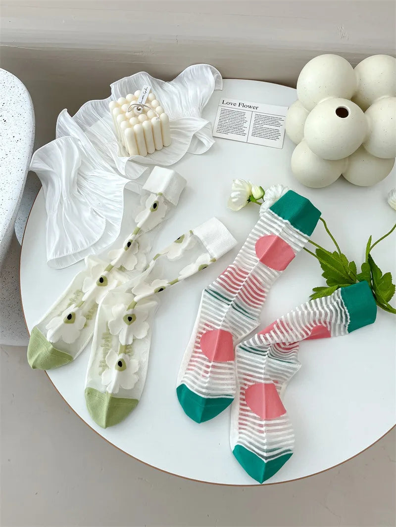 Japanese Harajuku Style Ultra-Thin Breathable Summer Socks