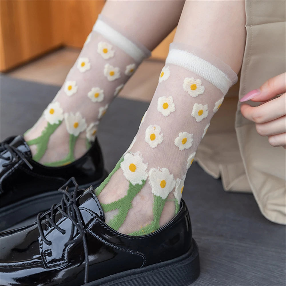 Chic Breathable Lace & Mesh Summer Socks