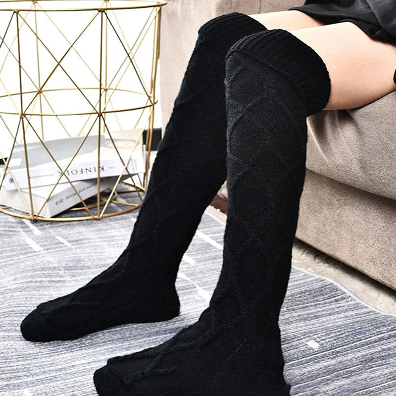 Elegant Over Knee Knitted Socks