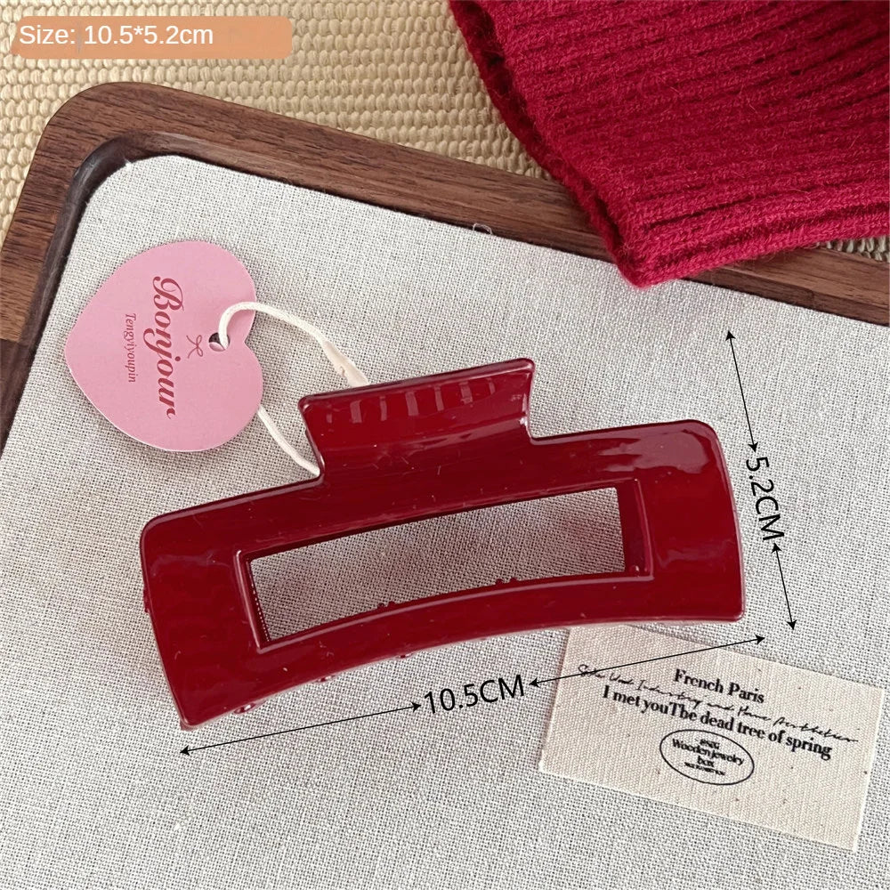 Beautiful Burgundy Wine Red Claw Hair Clip