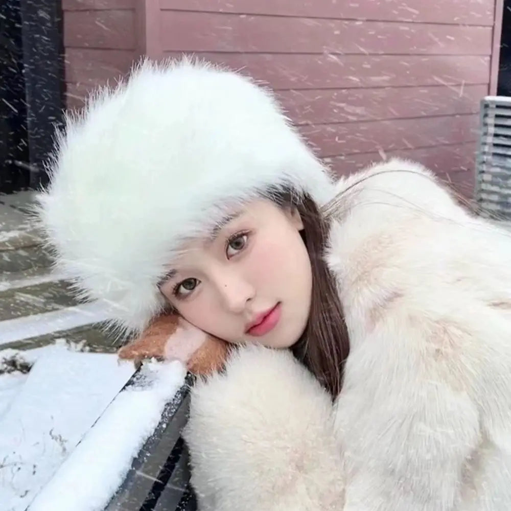 Faux Fox Fur Winter Hat