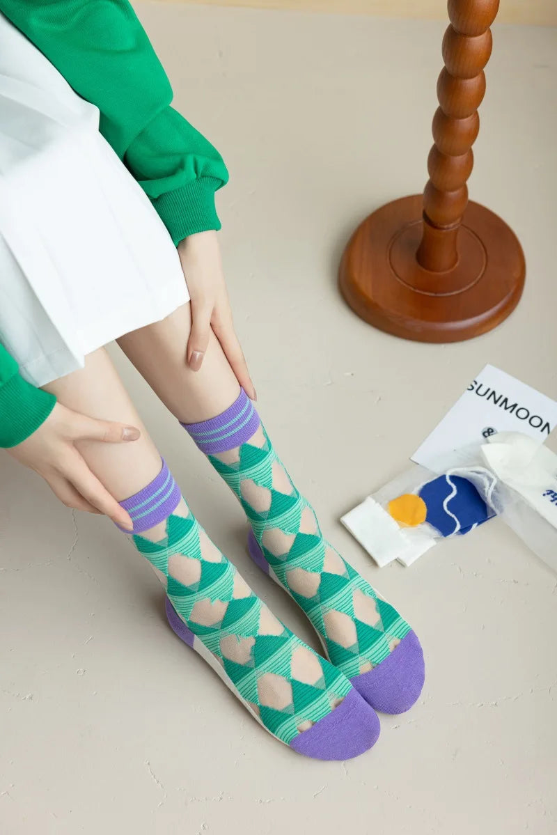 Japanese Harajuku Style Ultra-Thin Breathable Summer Socks