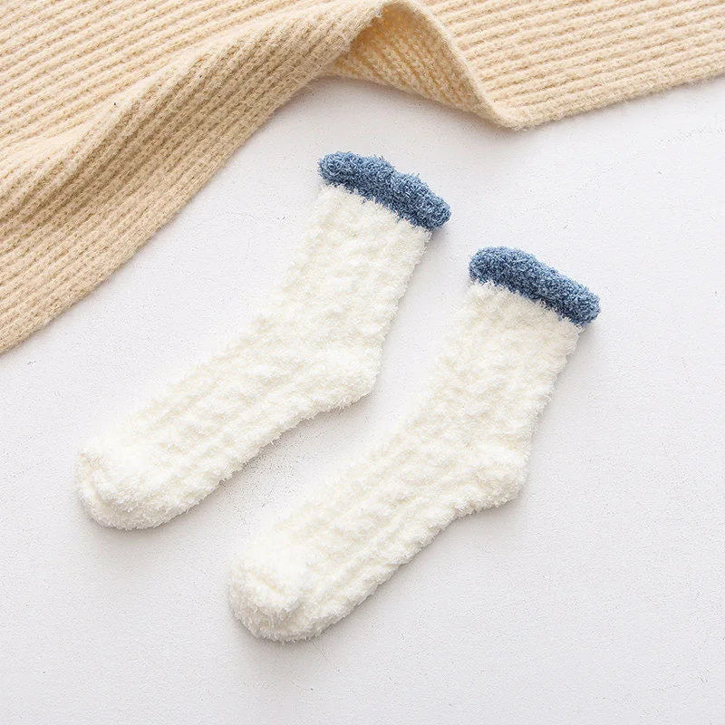Cozy Cat Claw Coral Velvet Socks for Autumn & Winter