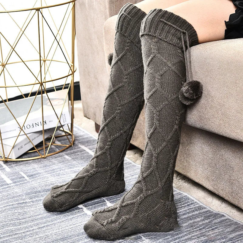 Elegant Over Knee Knitted Socks