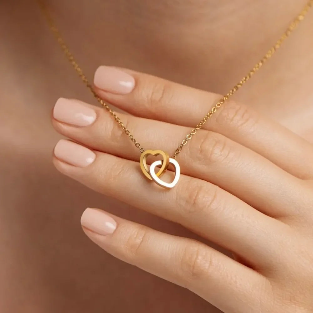 Elysian Harmony Double Circle Pendant Necklace