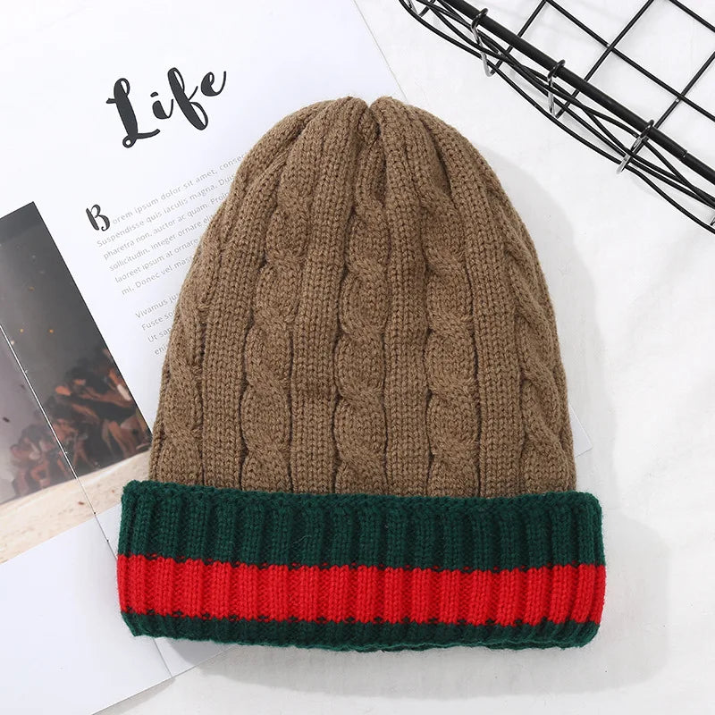 Cozy Striped Winter Beanie Hats