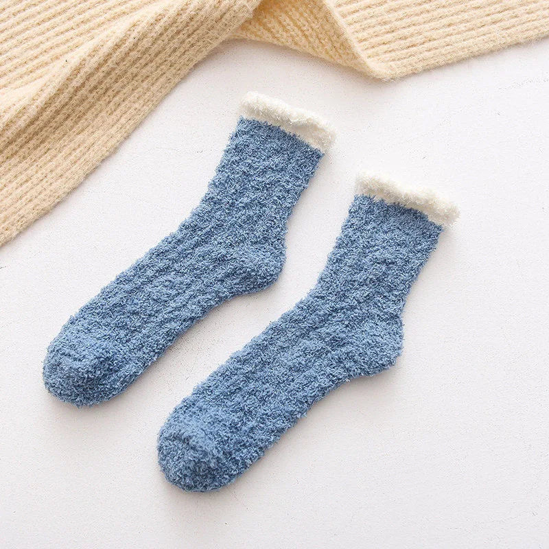 Cozy Cat Claw Coral Velvet Socks for Autumn & Winter