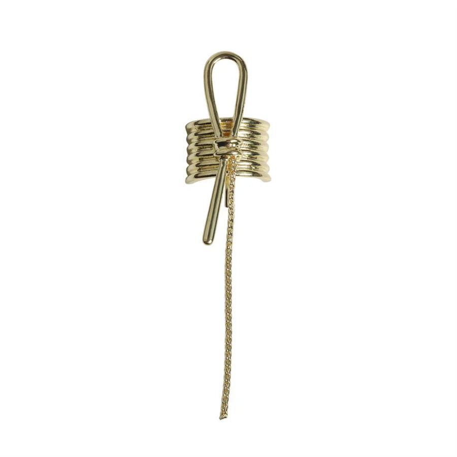 Chic Retro Metal Knot Low Ponytail Holder