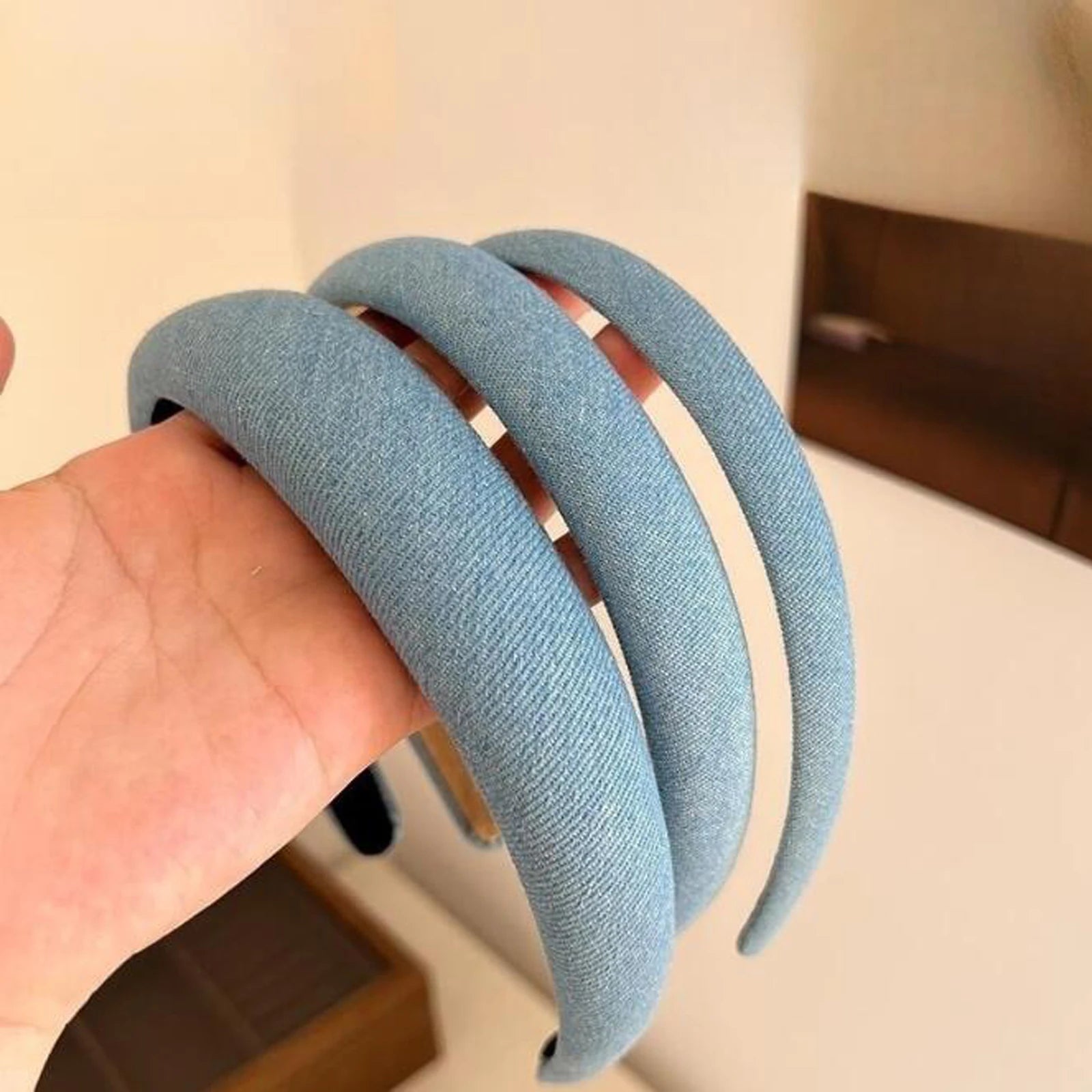 Casual Denim Turban Headband for Women