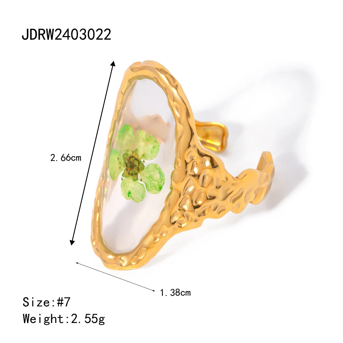 Adjustable Vintage Nature Floral Ring