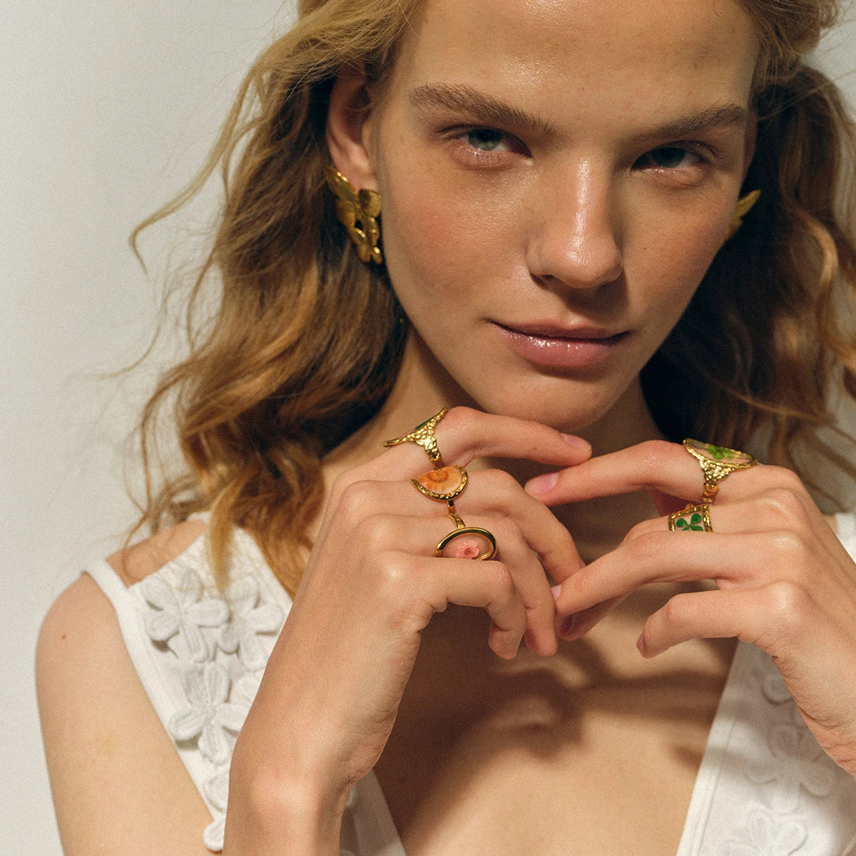 Adjustable Vintage Nature Floral Ring