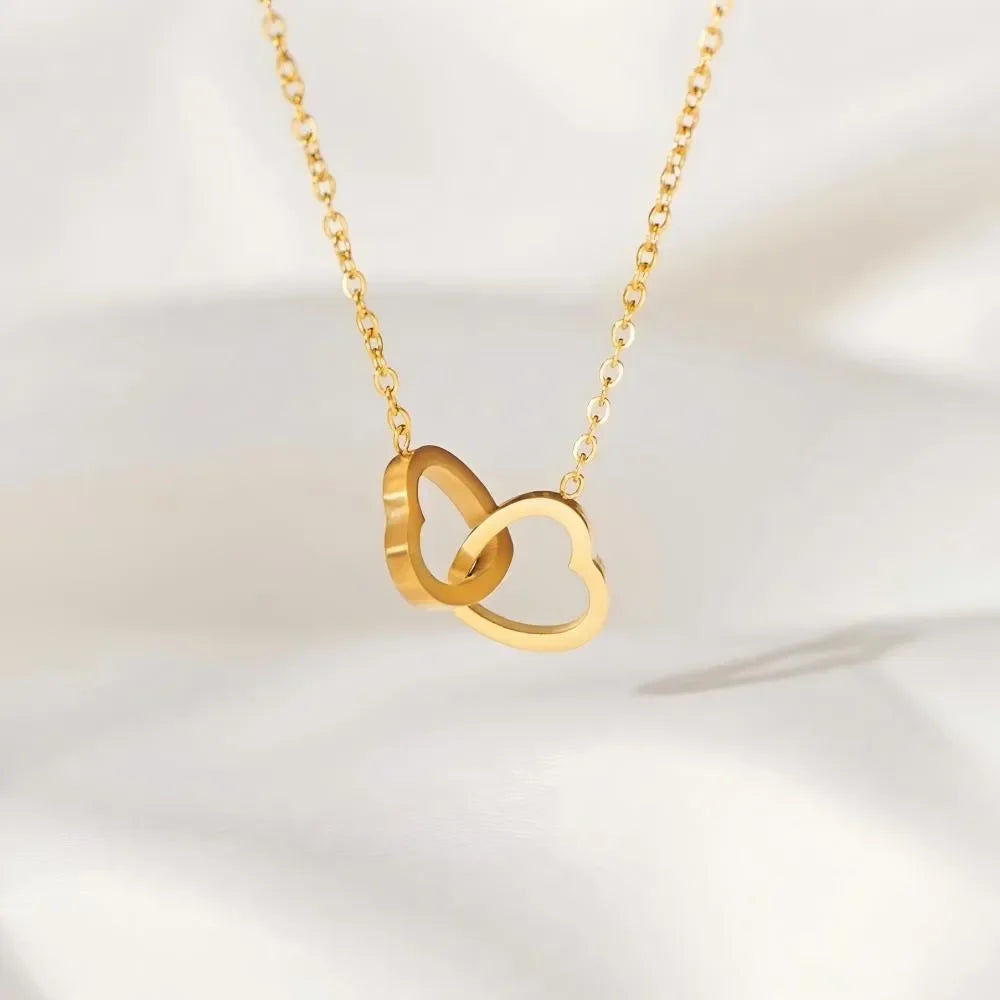 Elysian Harmony Double Circle Pendant Necklace