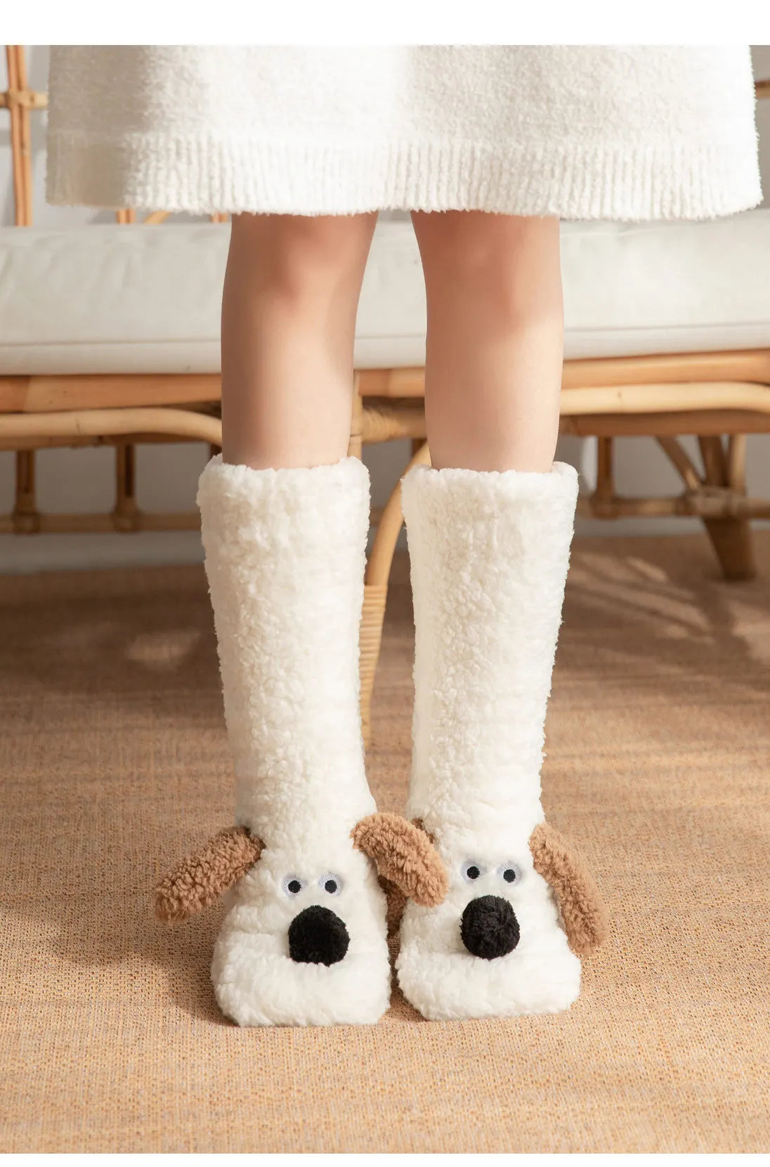 Cozy Floor Puppy Socks for Adults - Lounge Edition
