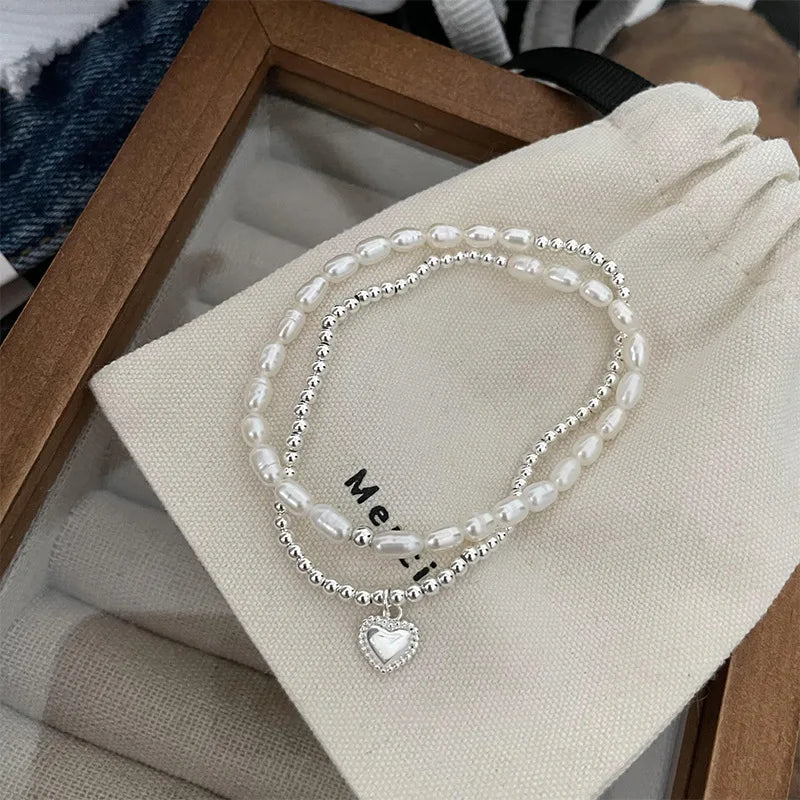 Double-Layer Pearl Bracelet