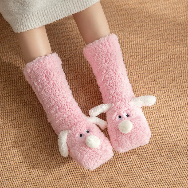 Cozy Floor Puppy Socks for Adults - Lounge Edition
