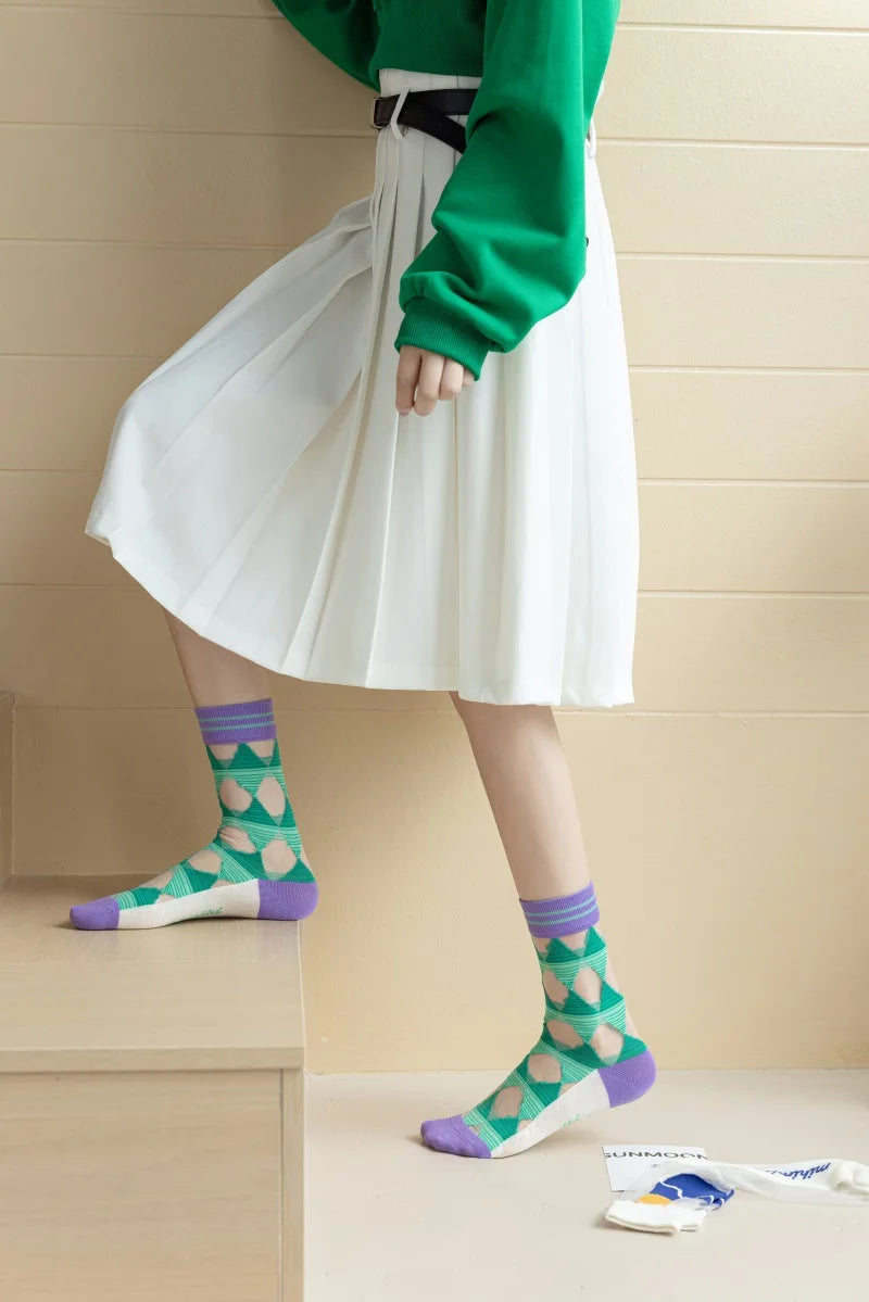 Japanese Harajuku Style Ultra-Thin Breathable Summer Socks