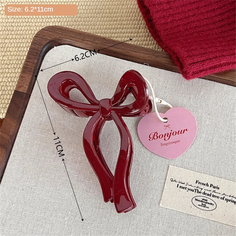 Beautiful Burgundy Wine Red Claw Hair Clip