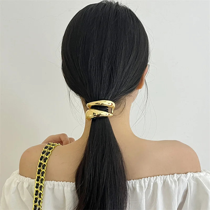 Elegant Metal Loop Style Hair Bands