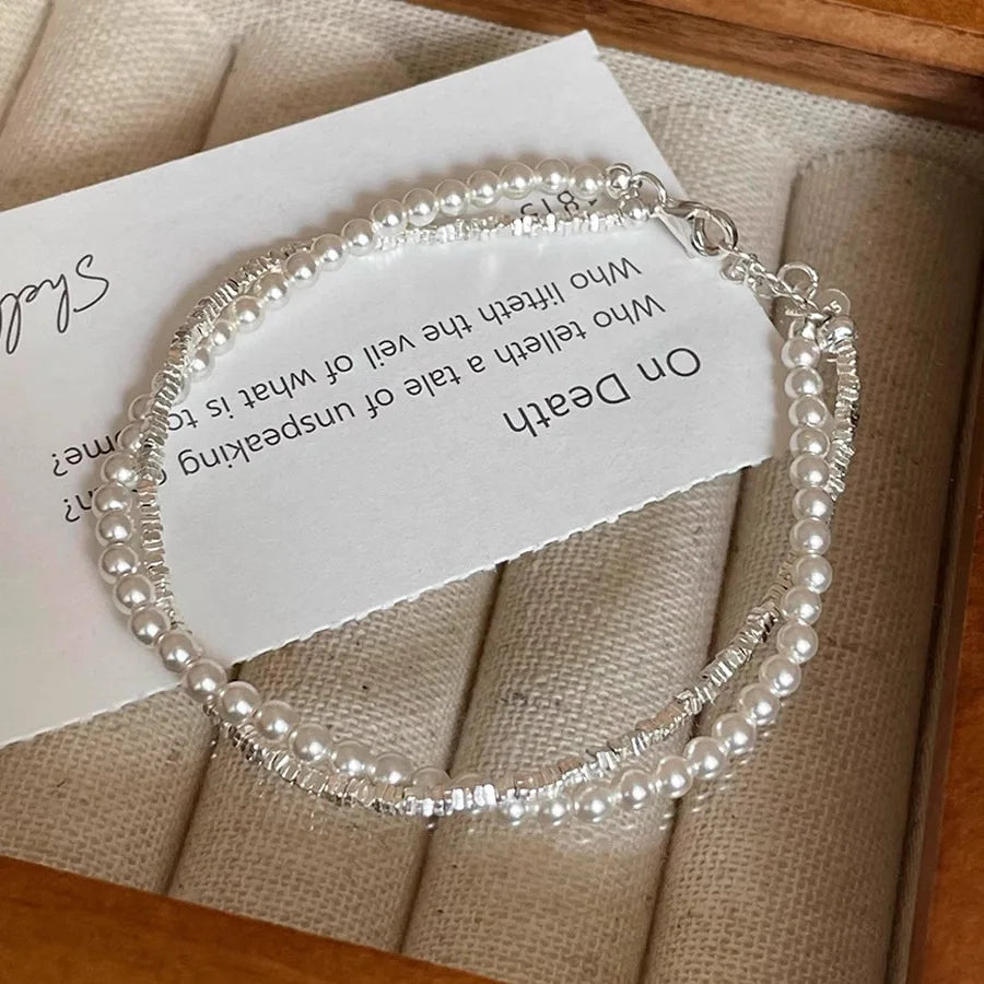 Double-Layer Pearl Bracelet