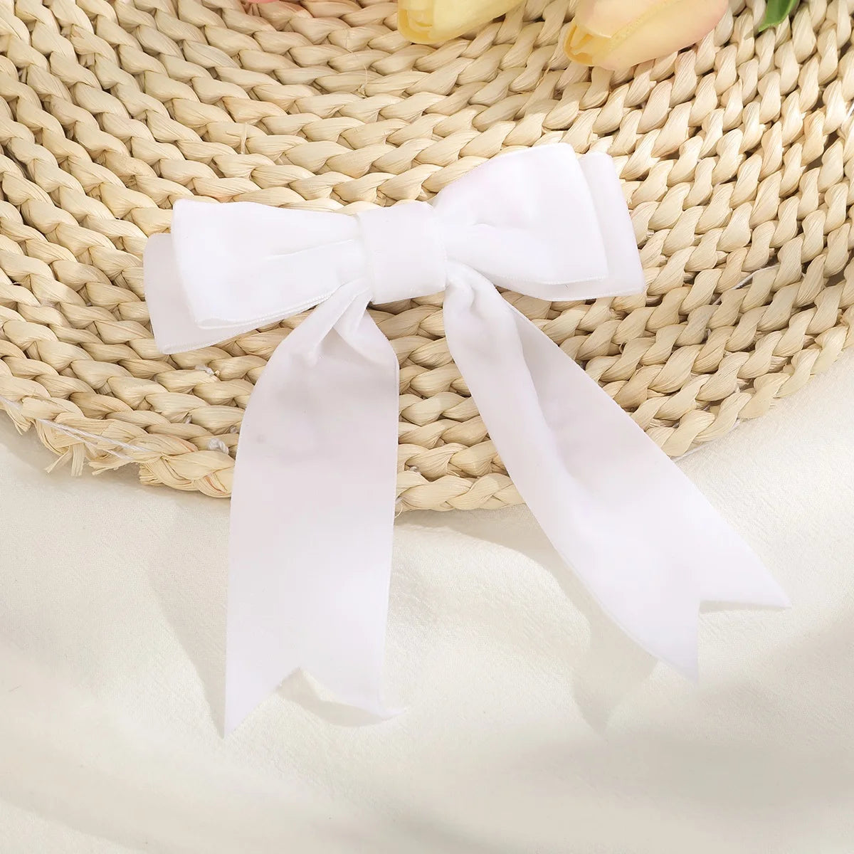 Elegant Velvet Ribbon Bow Hair Clip