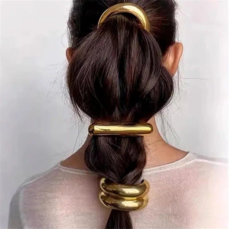 Elegant Metal Loop Style Hair Bands