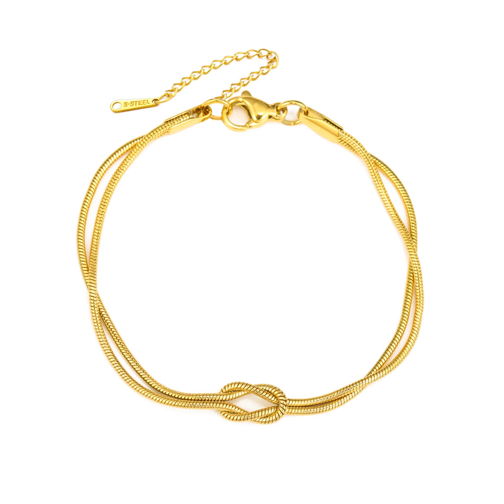 Skyrim Double Snake Chain Love Knot Bracelet