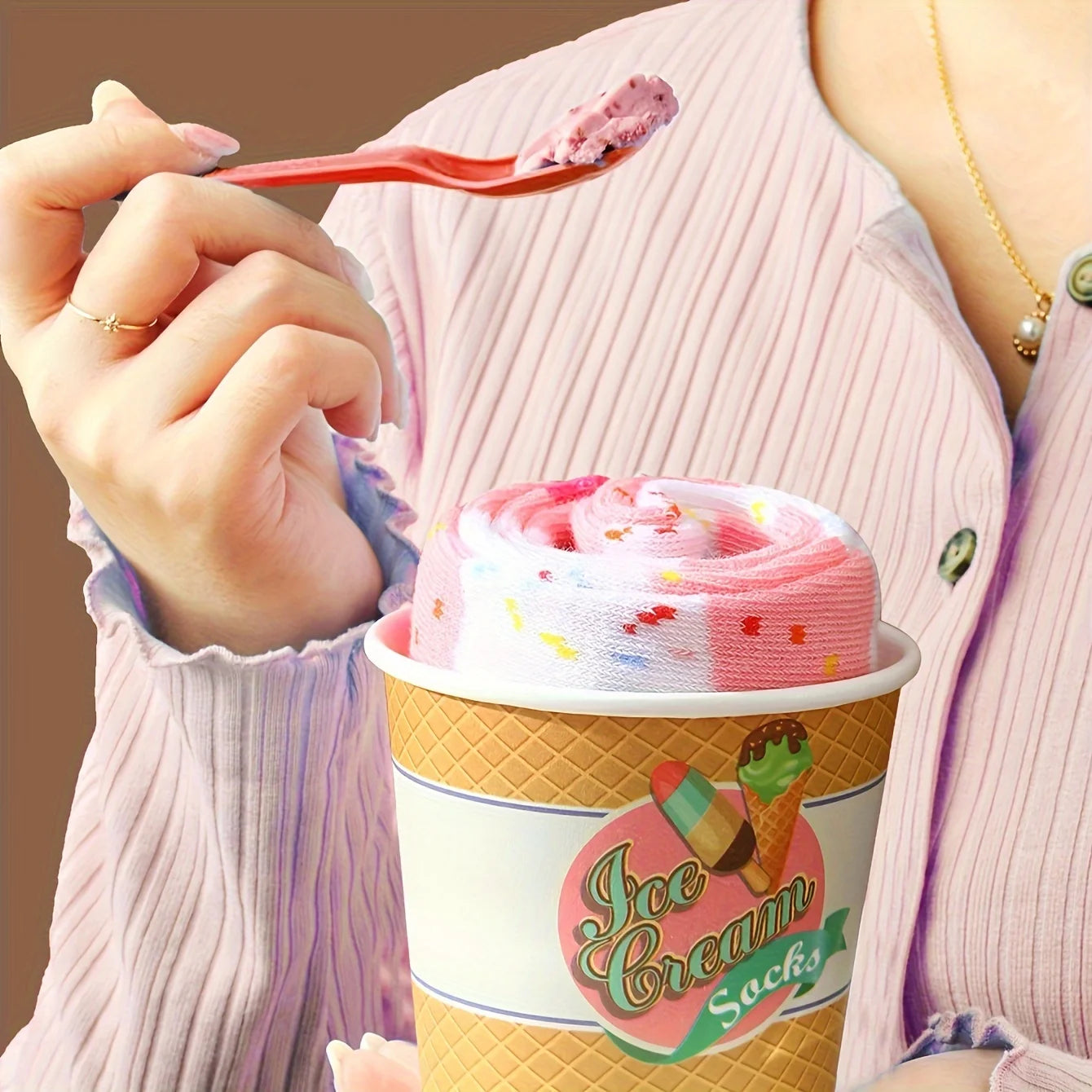 Super Fun Ice Cream Pattern Socks – Unique Gift For Any Occasions