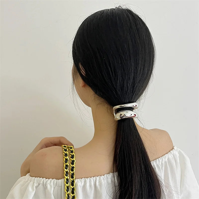 Elegant Metal Loop Style Hair Bands
